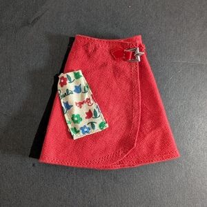 Vtg Barbie Skipper Day At The Fair  Skirt 1960's Red Mattel